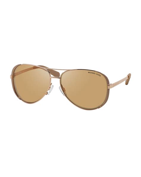 michael kors aviator rose gold|Michael Kors chelsea aviator sunglasses.